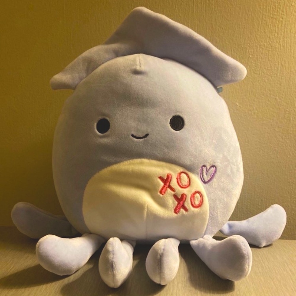 8" XOXO Valentine’s Day Stacy the Squid Squishmallow Plush Toy
